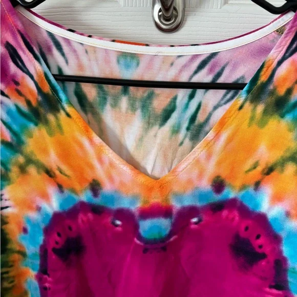 Colorful Tie-Dye Kaftan Dress - Picture 2 of 4